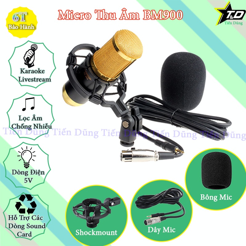 [Mã ELHACE giảm 4% đơn 300K] Bộ mic thu âm BM900 Sound Card XOX K10 2020 bản tiếng anh chân màng- combo live stream