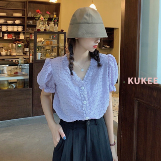 Áo Sơ Mi Tay Ngắn Cổ Chữ V Phong Cách Cổ Điển Hàn Quốc