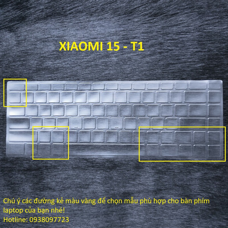 Miếng silicon phủ - bảo vệ bàn phím laptop Xiaomi MI 15.6 inch