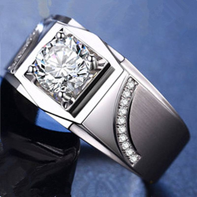 Nhẫn mạ bạc 925 đá zircon đá kim cương sáng tạo