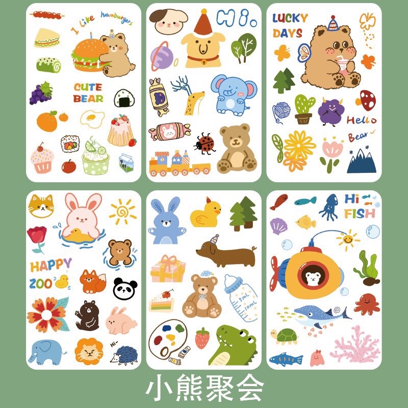 Set sticker dán 6 tấm mã đẹp trang sổ DIY, bullet journal, planner
