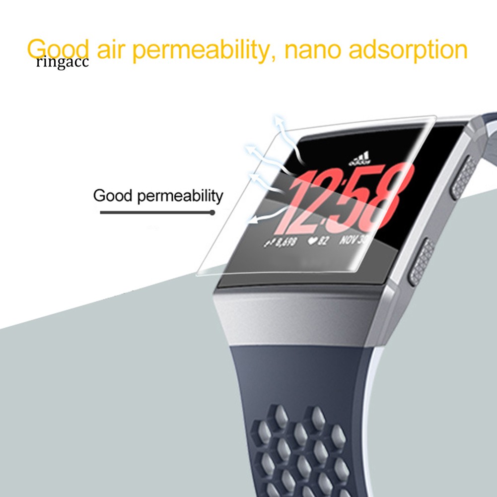 Set 3 miếng dán TPU bảo vệ màn hình thích hợp cho đồng hồ thông minh Fitbit Ionic