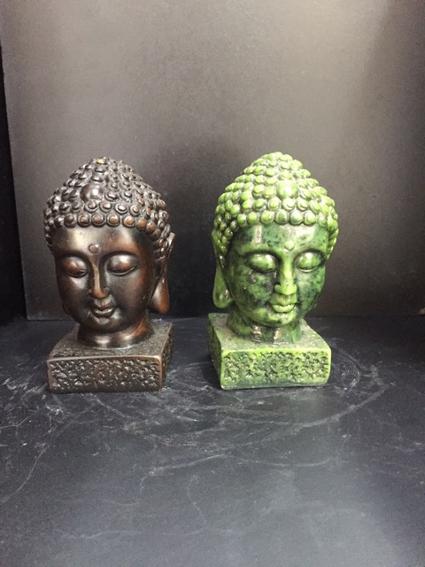 Tượng đầu phật thích ca bằng đá nhân tạo composite cao 9, 12,5, 16cm.