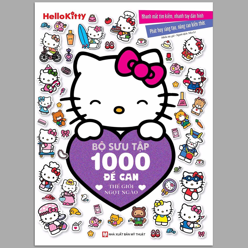 Sách - Hello Kitty - Bộ Sưu Tập 1000 đề can - Thế Giới Ngọt Ngào (2-8 tuổi)