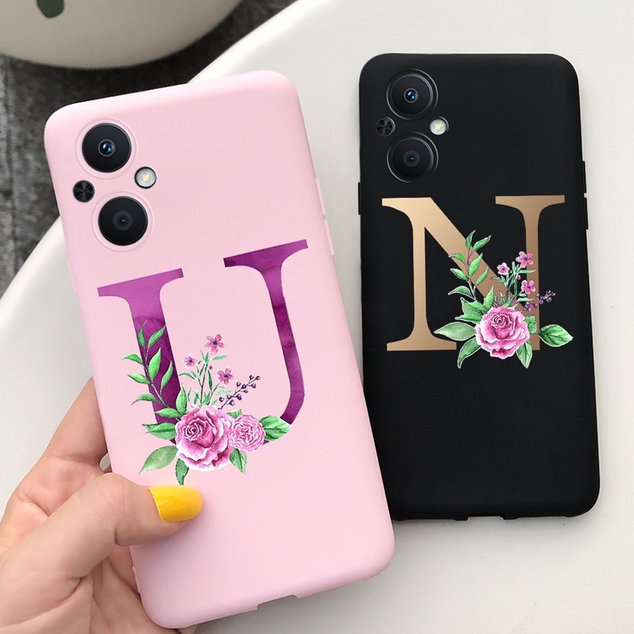 Ốp Điện Thoại Nhám In Chữ Cái Dễ Thương Cho OPPO Reno7 Z 5G CPH2343 OPPO A96 5G PFUM10