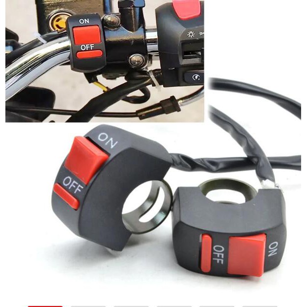 Công tắc đèn LYMOYO DC 12V/10A gắn tay lái xe màu đen thông dụng chất lượng cao