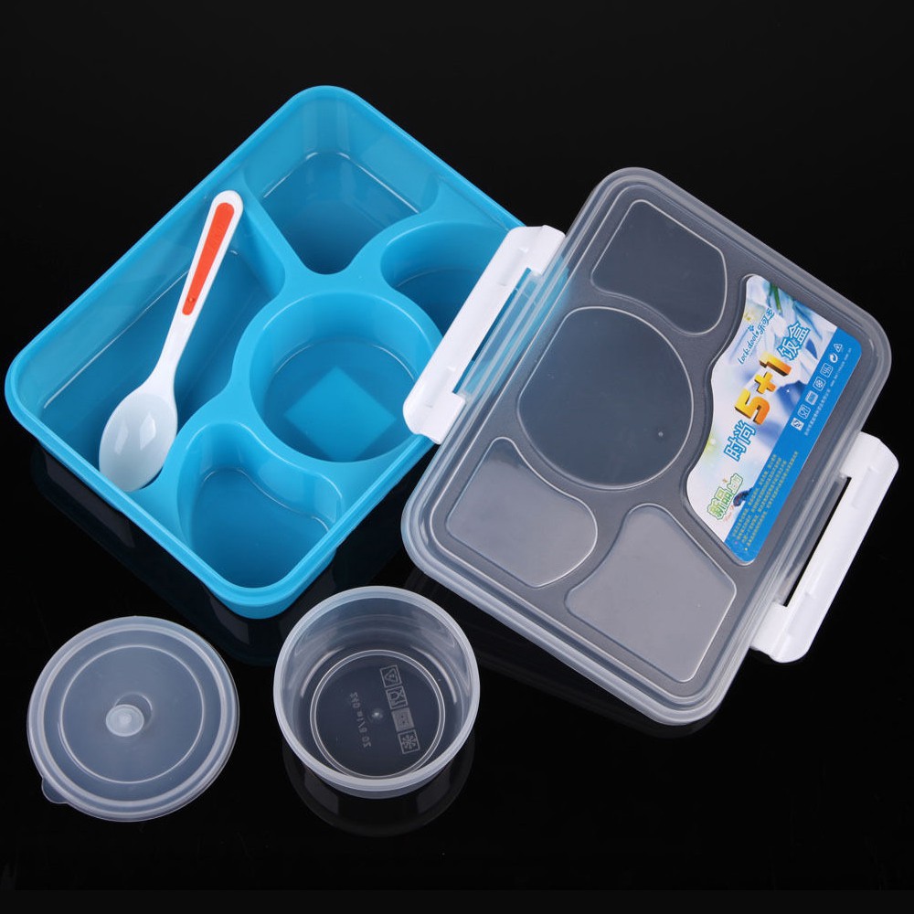 Hộp thức ăn chất liệu nhựa nhiều ngăn kích thước 22*17*6cm chất liệu PP tiện dụng