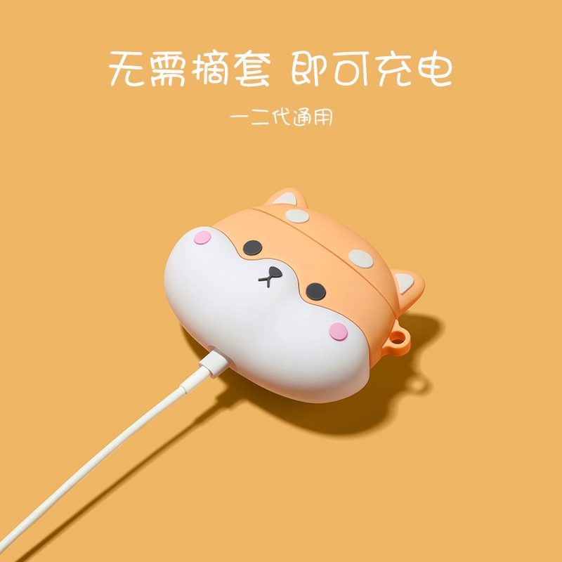 Vỏ bảo vệ hộp đựng tai nghe Airpods 1/2 I12 hình hoạt hình