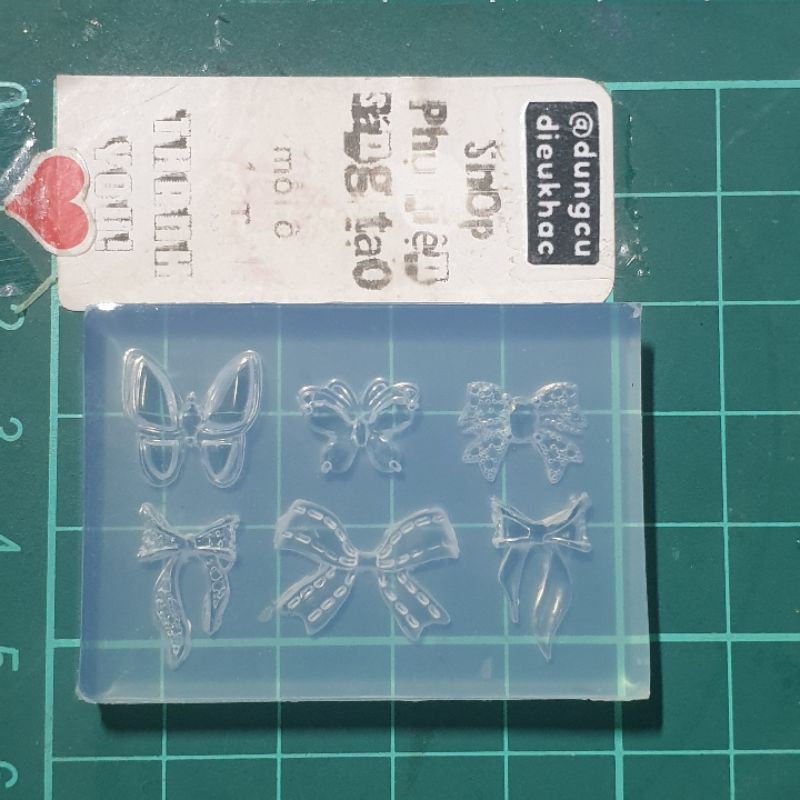 Khuôn nơ bươ'm 6 mẫu cho 3dnail - trang sức