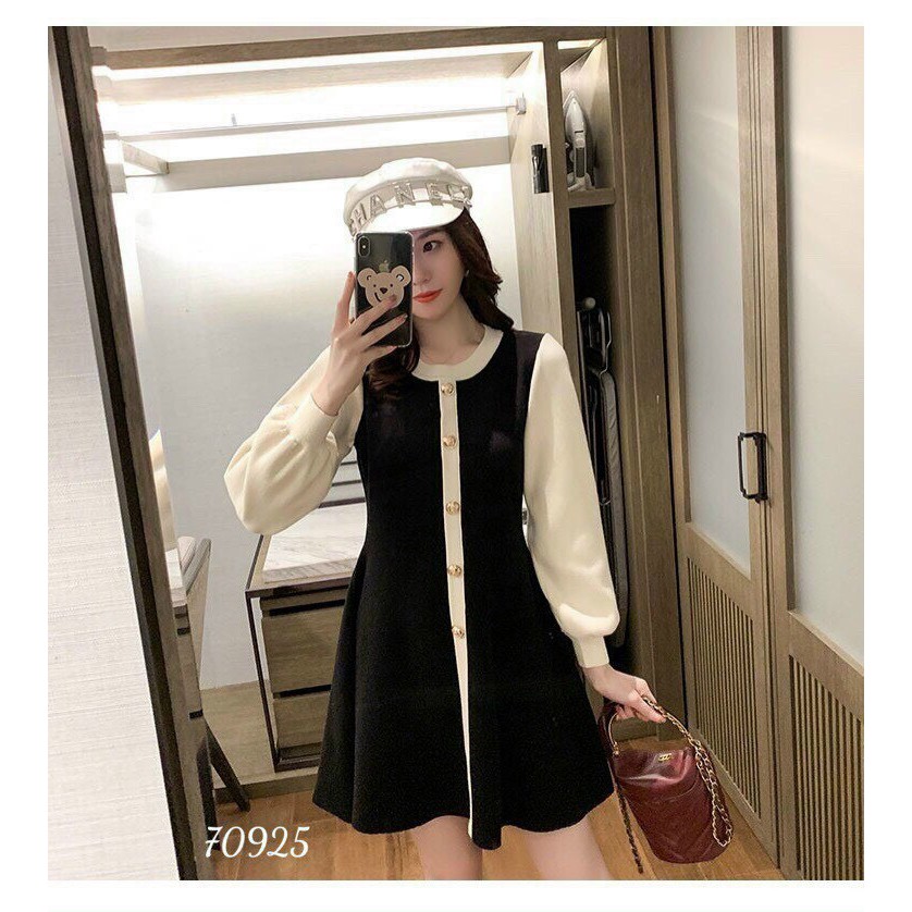 ĐẦM XÒE LỤA BI CÓ NÚT CÀI CỰC XINH