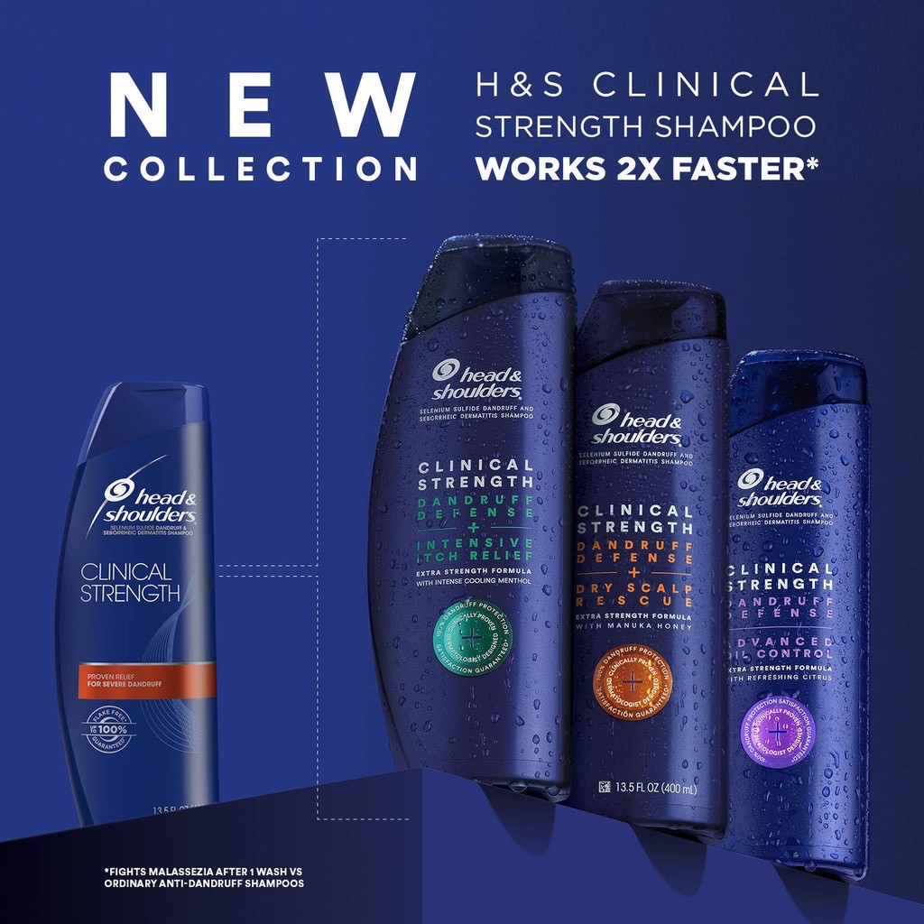 Dầu Gội Giảm Gàu Head & Shoulder Clinical Strength Shampoo 400ml Của Mỹ