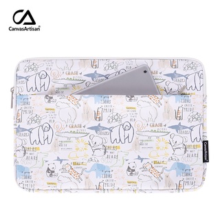 CanvasArtisan Túi da PU đựng máy tính bảng laptop không thấm nước in hoạt hình cho Matebook Air Pro 11/12/13/14/15"