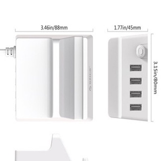 Sạc Điện Thoại Orico USB 4 Cổng 2.4A CHK-4U kiêm giá đỡ điện thoại  ( CHK-4U )