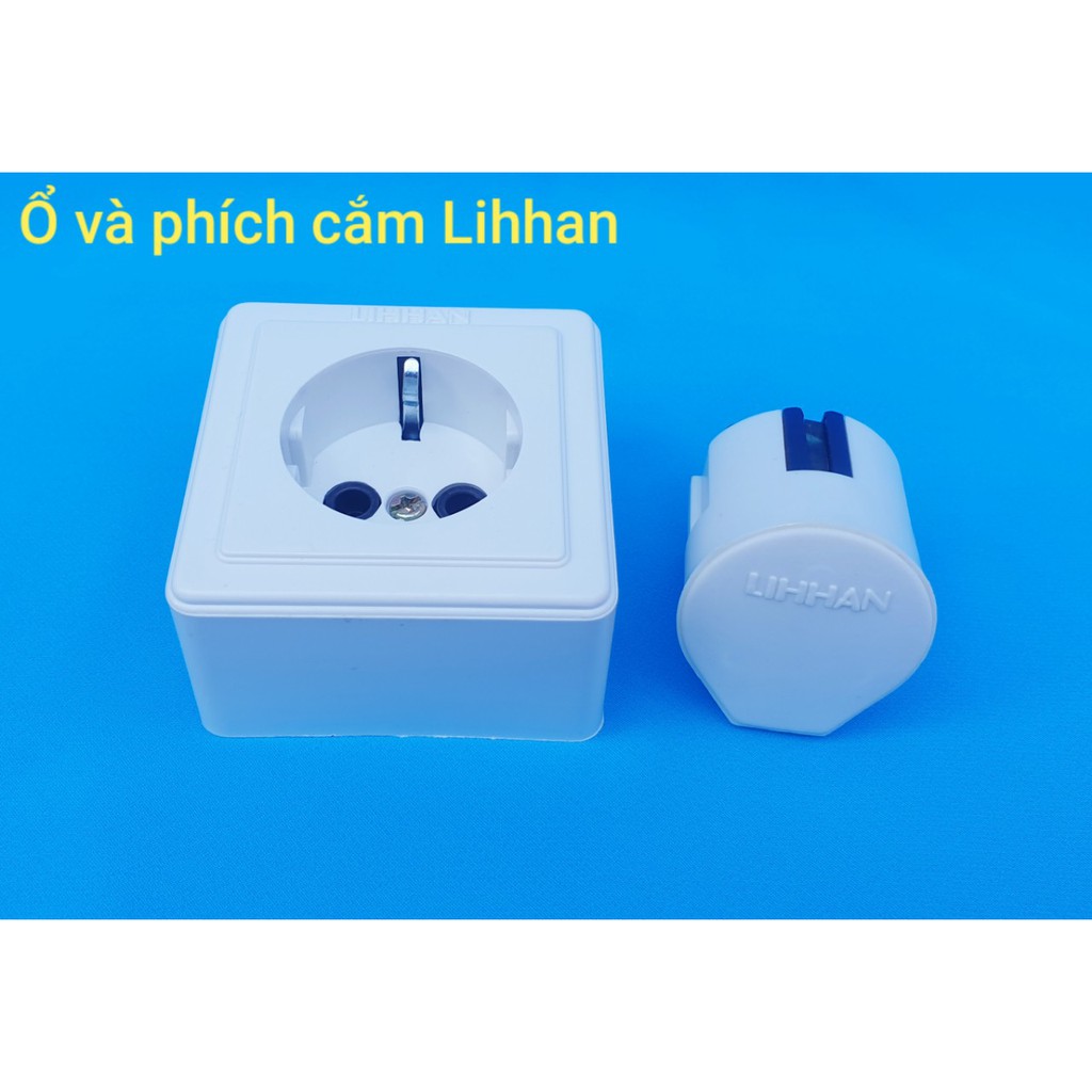 Combo 01 Ổ và  01 phích cắm Lihhan