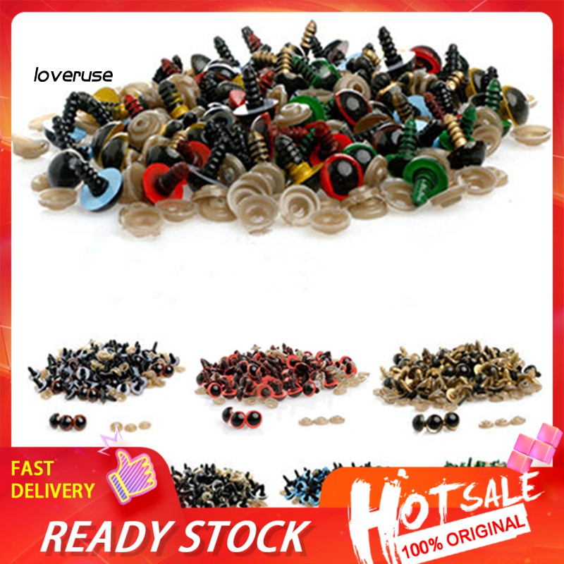 Set 100 Mắt Nhựa 8-20mm Dùng Để Tự Làm Thú Nhồi Bông / Thú Nhồi Bông