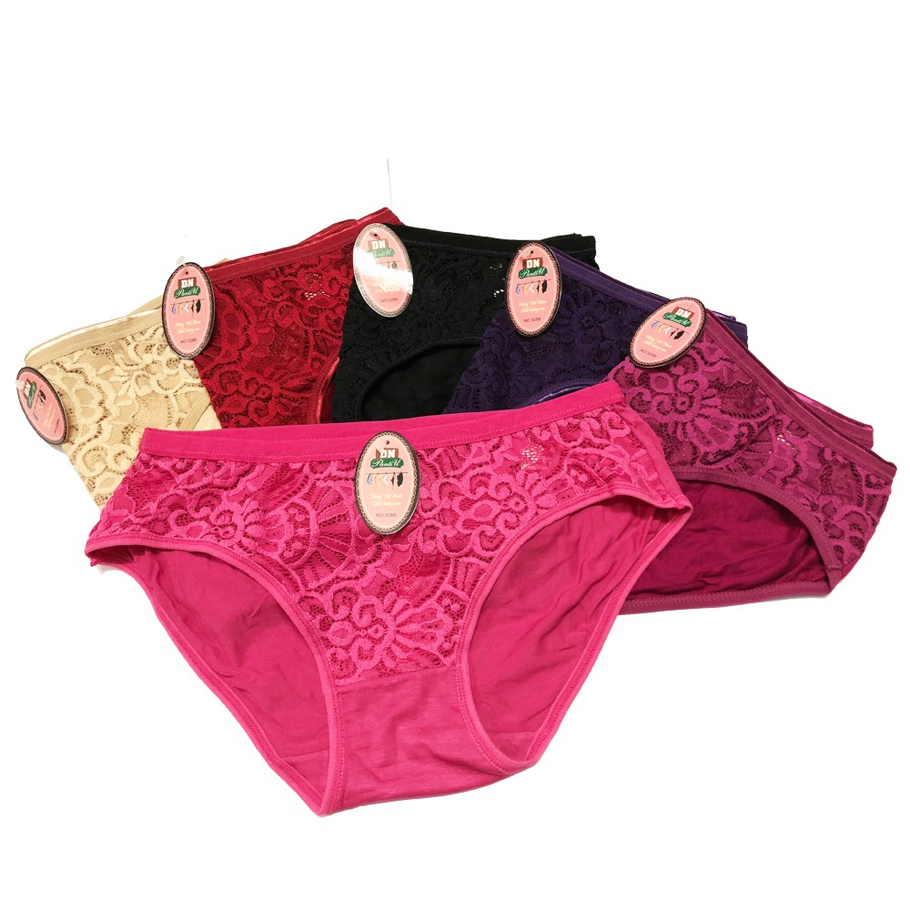 SET 04 Quần lót cotton pha ren size lớn (Made in Viet Nam)