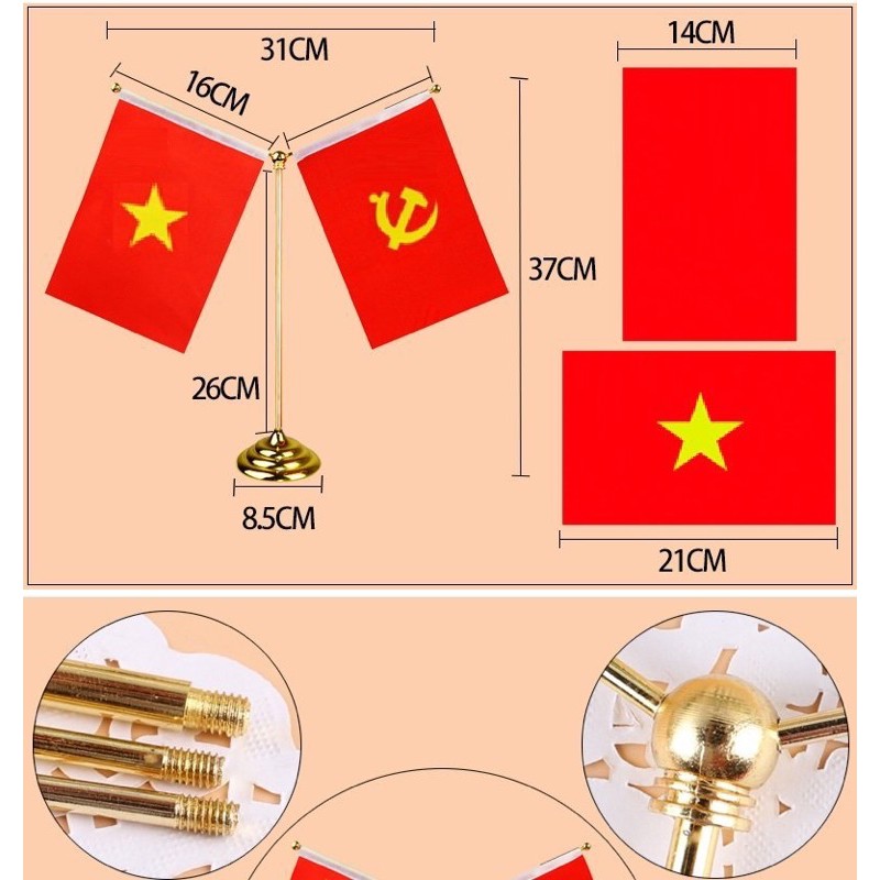 1 bộ CỜ KÝ KẾT ĐỂ BÀN 2 cán