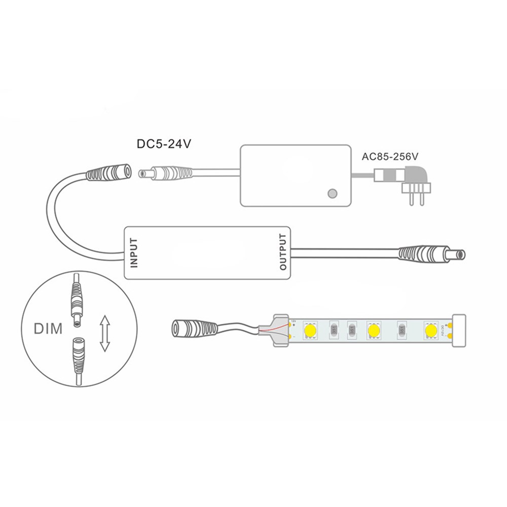 Bộ điều khiển DC5-24V LED + điều khiển từ xa 14 phím RF chuyên dụng cho dải đèn