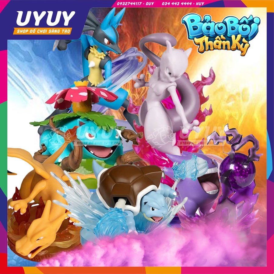 Mô Hình Nhân Vật Pokemon Tiểu Cảnh Tung Tuyệt Chiêu