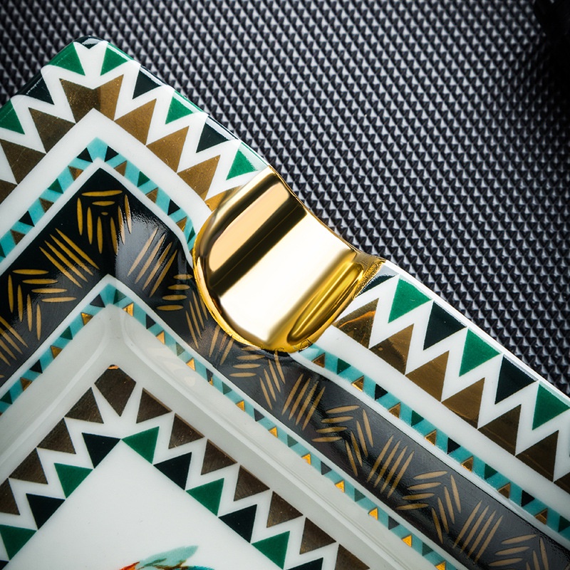 { HÀNG CHÍNH HÃNG } Gạt Tàn Cigar Sứ Lubinski  YJA20016 Cao Cấp Họa Tiết Hoa Văn Sang Trọng