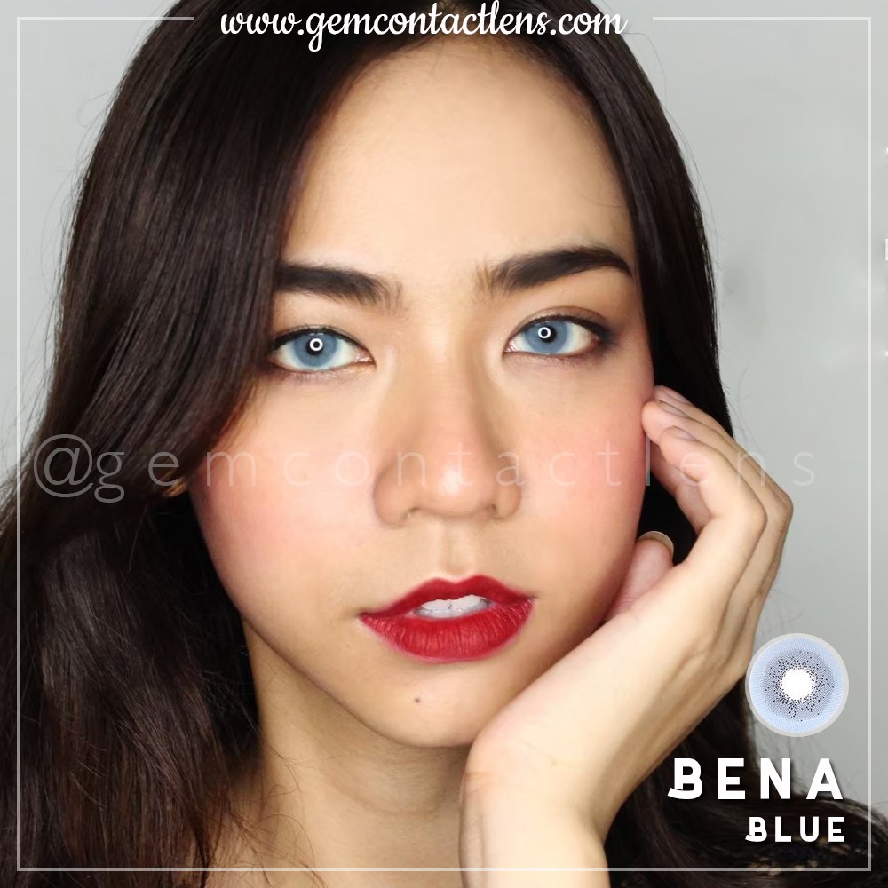 Áp Tròng BENA BLUE - Ẩm Cao 55% - HSD 6 Tháng Tông Lens Tây [0 ĐỘ] Độ Ẩm Cao Phù Hợp Cho Mắt Nhạy Cảm