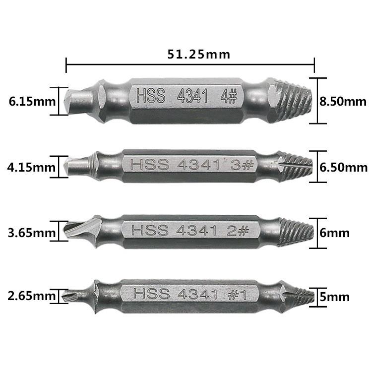 Bộ 4 mũi khoan tháo ốc vít hỏng chất lượng