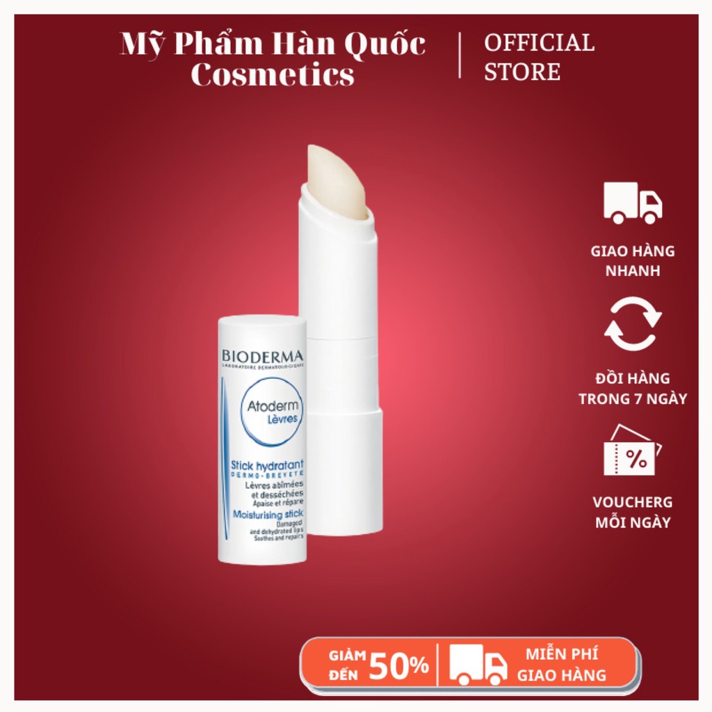 Son Dưỡng Môi Bio Atoderm Levres Pháp 4g