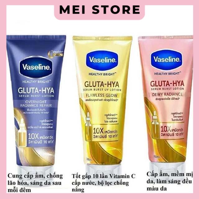 Sữa Dưỡng Thể Vaseline Healthy Bright Gluta HYA Serum 10X/50X Thái Lan 330ml