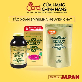 Tảo xoắn Spirulina Algae Nhật Bản nguyên chất 100% hộp 2200 viên
