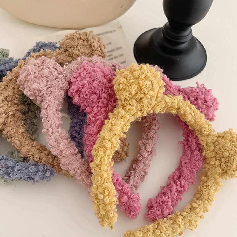Cài Tóc Đính Quả Bông Thời Trang Hàn Quốc Cho Nữ  (Hairband Scrunchies)