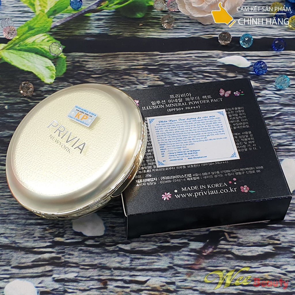 Phấn Phủ Ngọc Trai Dưỡng Da Siêu Mịn - Privia 20g [Hàn Quốc] | BigBuy360 - bigbuy360.vn