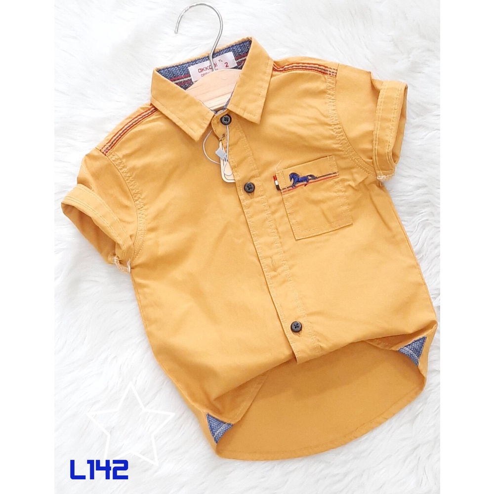 Áo sơ mi cao cấp từ 8 đến 24 kí cho bé trai - cá tính - dễ thương, Vải Kate cotton - mềm mịn, mát, bền màu