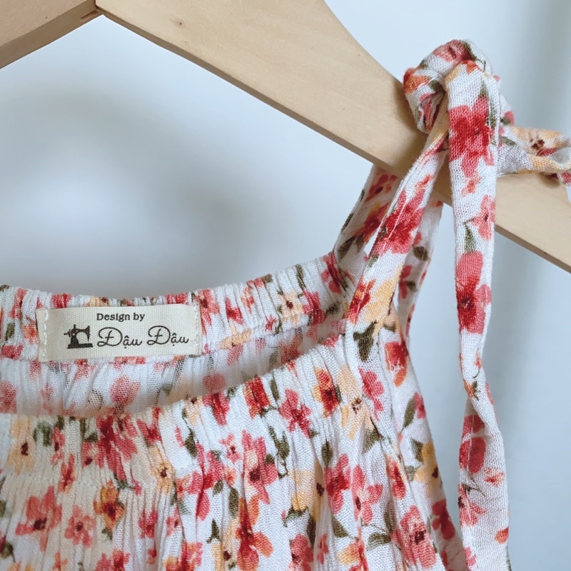 Váy 2 dây cho bé, váy chất liệu đũi nhún mềm,thoáng, mát