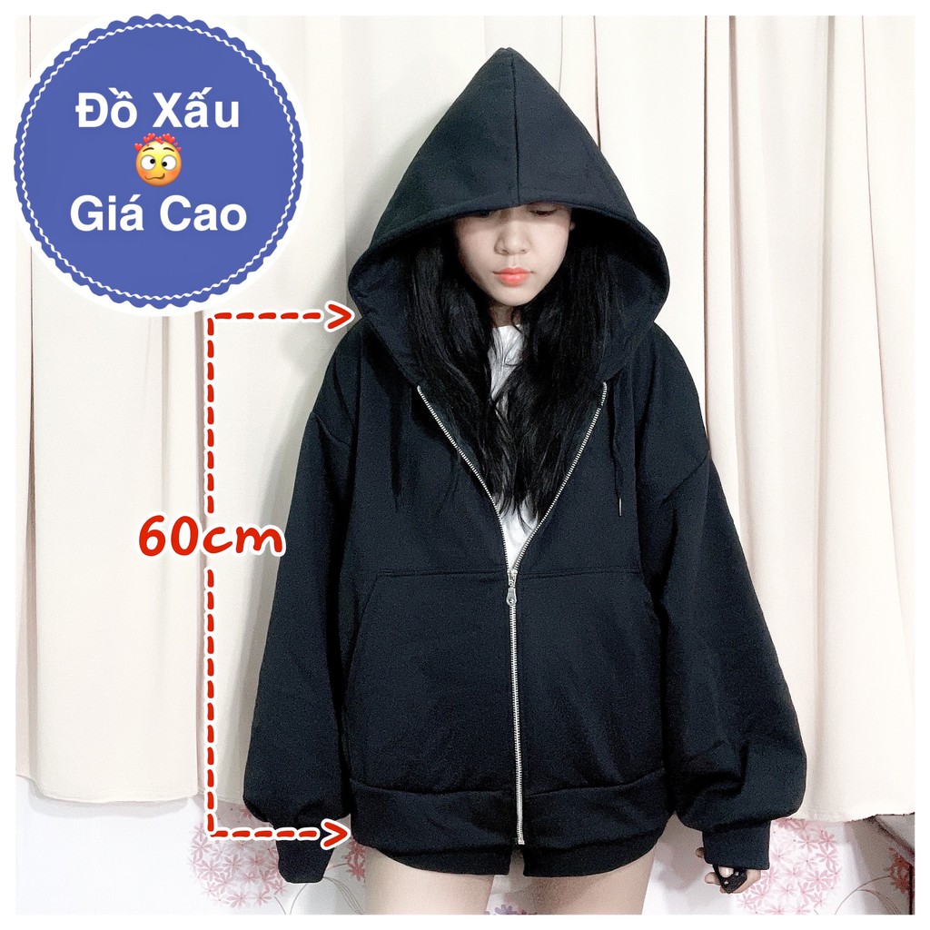 Áo khoác nữ, áo khoác hoodie vải nỉ From Rộng Tay Phồng