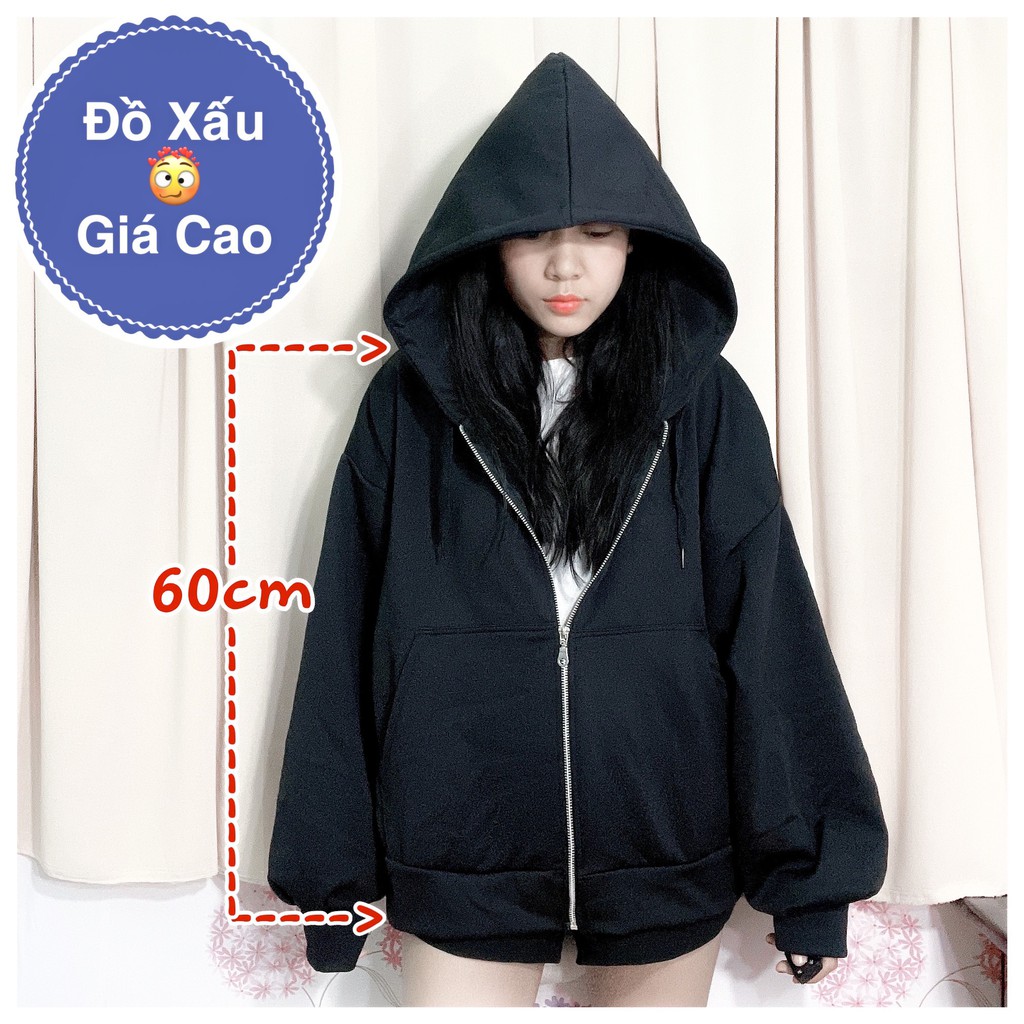 Áo khoác nữ, áo khoác hoodie vải nỉ From Rộng Tay Phồng | BigBuy360 - bigbuy360.vn