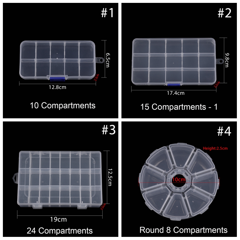 MUVAKO Hộp Đựng Móc Câu Cá Bằng Nhựa Hình Vuông Tiện Dụng