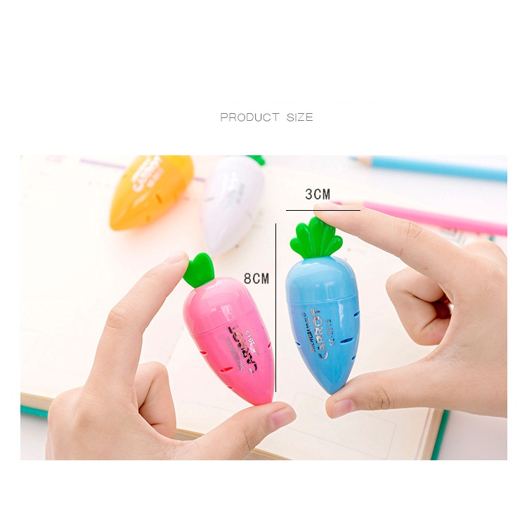 1 Đồ Chuốt Bút Chì Hình Cà Rốt Dễ Thương