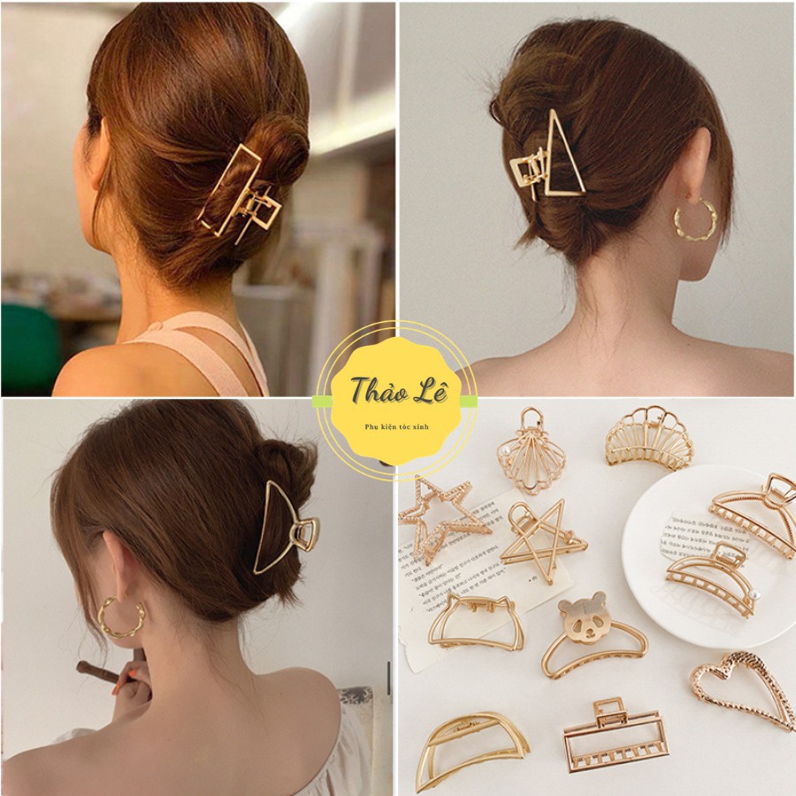 Kẹp tóc Hàn Quốc cặp tóc càng cua kim loại xinh xắn dành cho nữ - Thao Le Accessories