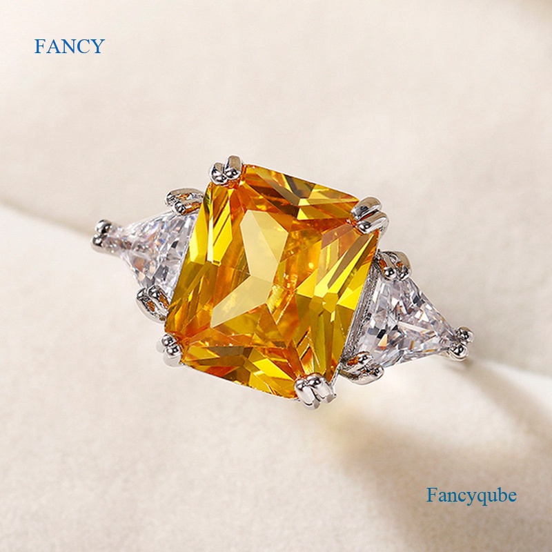Nhẫn Đính Đá Zircon Màu Sắc Sang Trọng Thời Trang Cho Nữ