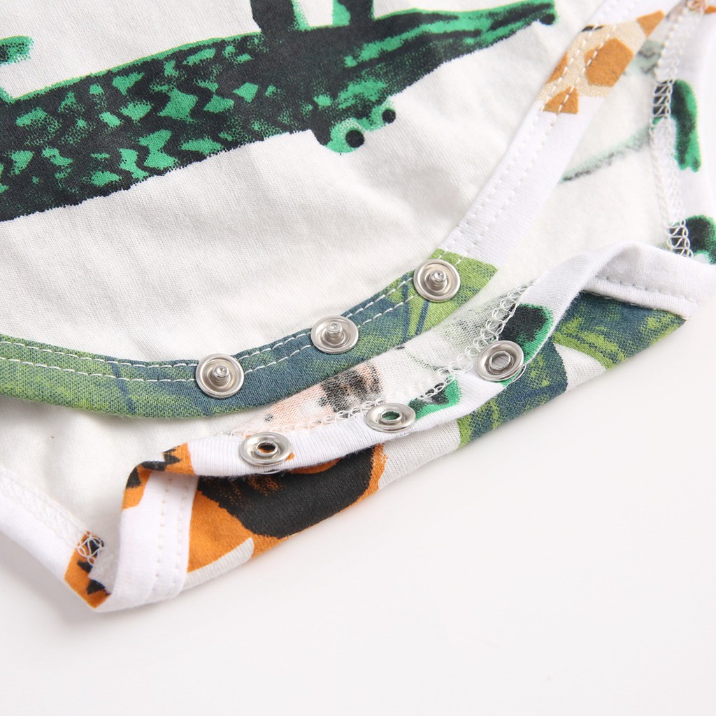 Sanlutoz Sơ sinh Thời trang Bông Tay áo dài Đứa bé Áo liền quần