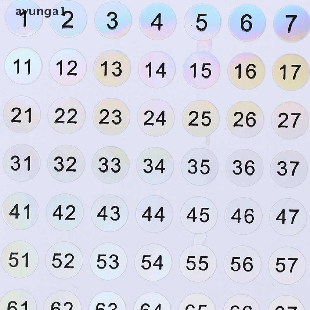 [ayunga1] Waterproof Number 1-200 Laser Labels Stickers Nail Polish Lipstick Number Tags [new]