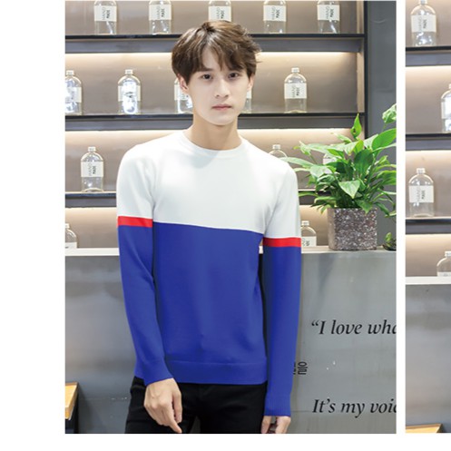 Áo len nam Hàn Quốc phối 2 phân màu