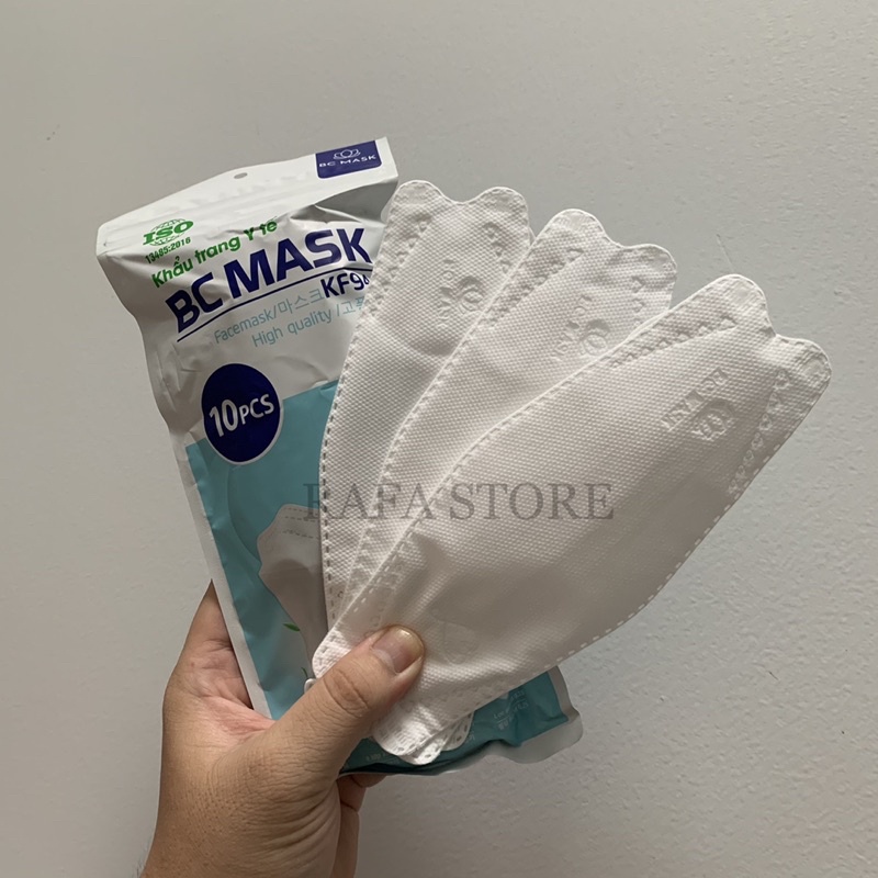 Khẩu Trang 4D BC MASK KF94 Hàn Quốc Kháng Khuẩn Lọc Bụi 1 Túi 10 Chiếc