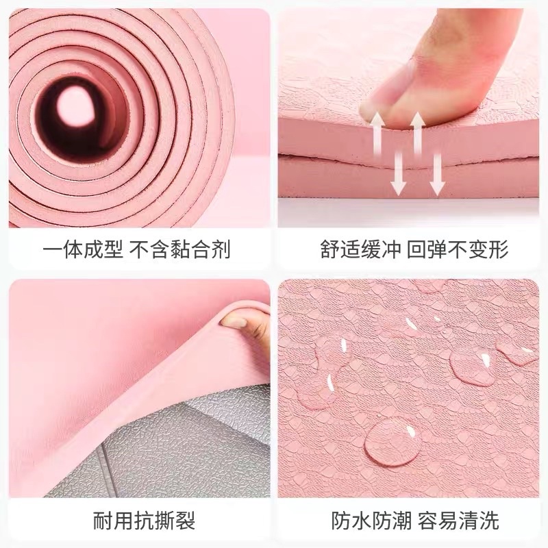 CHÍNH HÃNG -Thảm tập yoga/ gym TPE LiNing dùng 2 mặt chống trơn trượt tốt nhất