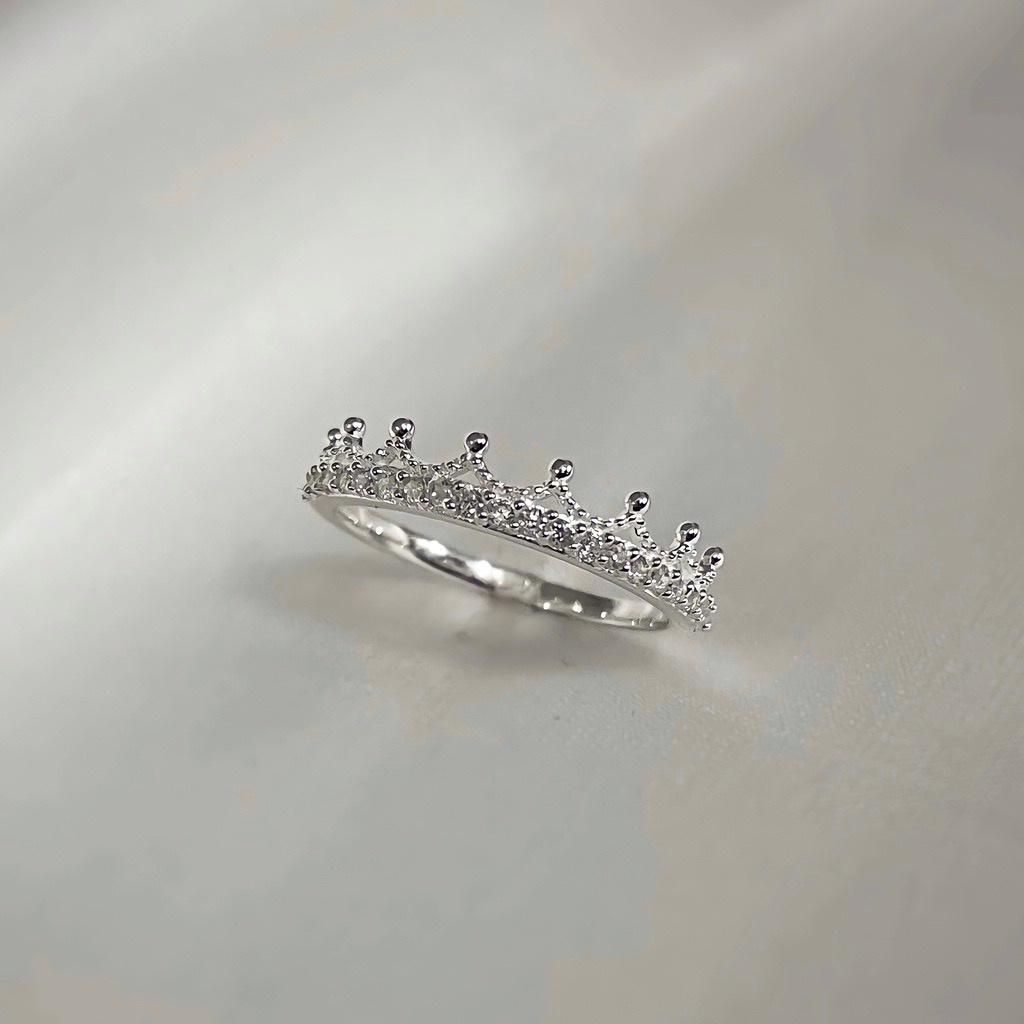Nhẫn Bạc Ta Cao Cấp CaoBac Silver Vương Miện Phong Cách Sang Trọng Dành Tặng Riêng Cho Bạn Gái