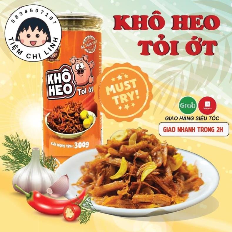 Khô heo cháy tỏi 300g Tiệm Chị Linh đồ ăn vặt Hà Nội