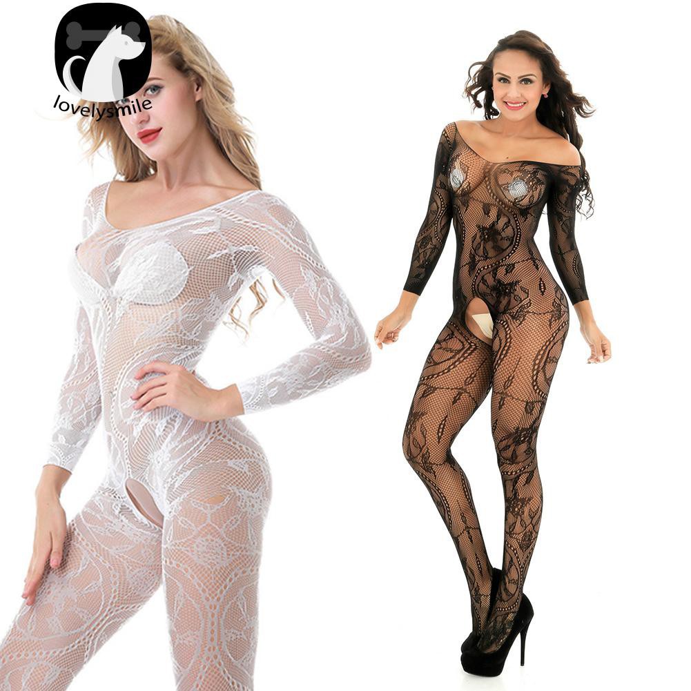 Bodysuit ren trễ vai xuyên thấu quầ không đáy | BigBuy360 - bigbuy360.vn