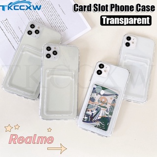 Ốp Điện Thoại Mềm Trong Suốt Có Ngăn Đựng Thẻ Cho For Realme 5 5i 5s 6i C3 C11 C21Y C25Y C15 C12 C25S