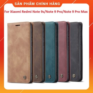 Bao da thật dạng ví cho Xiaomi Redmi Note 9s, Note 9 Pro, Note 9 Pro Max Chính Hãng Caseme