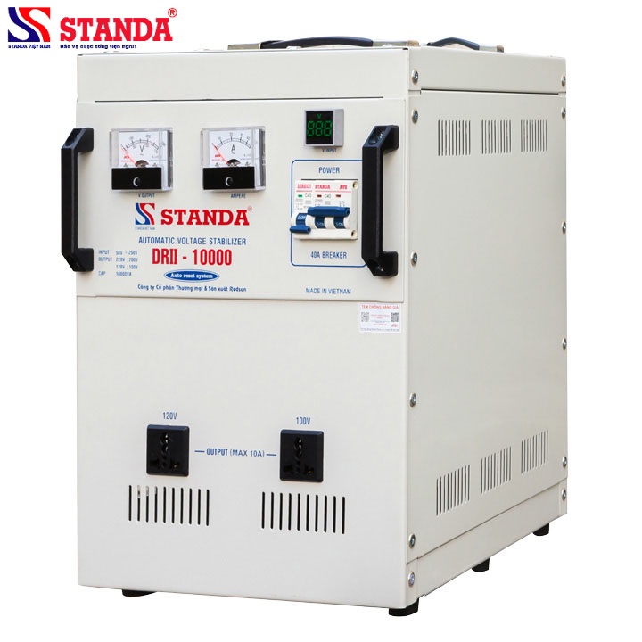 Máy ổn áp STANDA 10kva dải 50v tự động đa chức năng thế hệ mới 2021